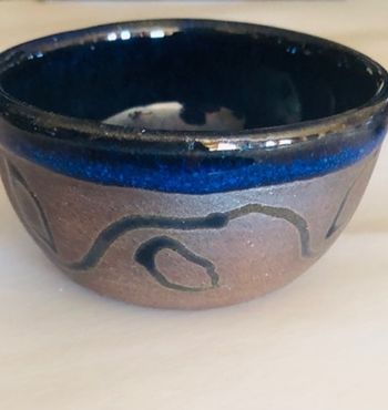 blue incense bowl